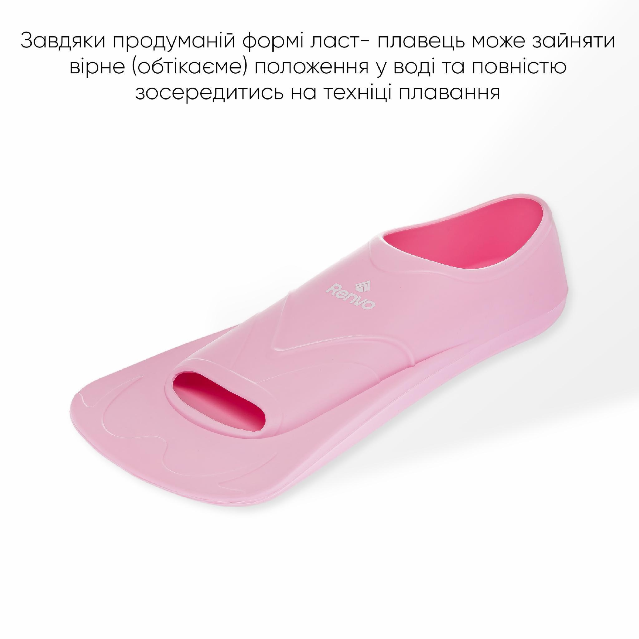 Ласты короткие для тренировки в бассейне Renvo Bustelo с закрытой пяткой р. 36-38 Розовый (SF110-05 36-38) - фото 7 Ласты короткие для тренировки в бассейне Renvo Bustelo с закрытой пяткой р. 36-38 Розовый (SF110-05 36-38) - фото 7