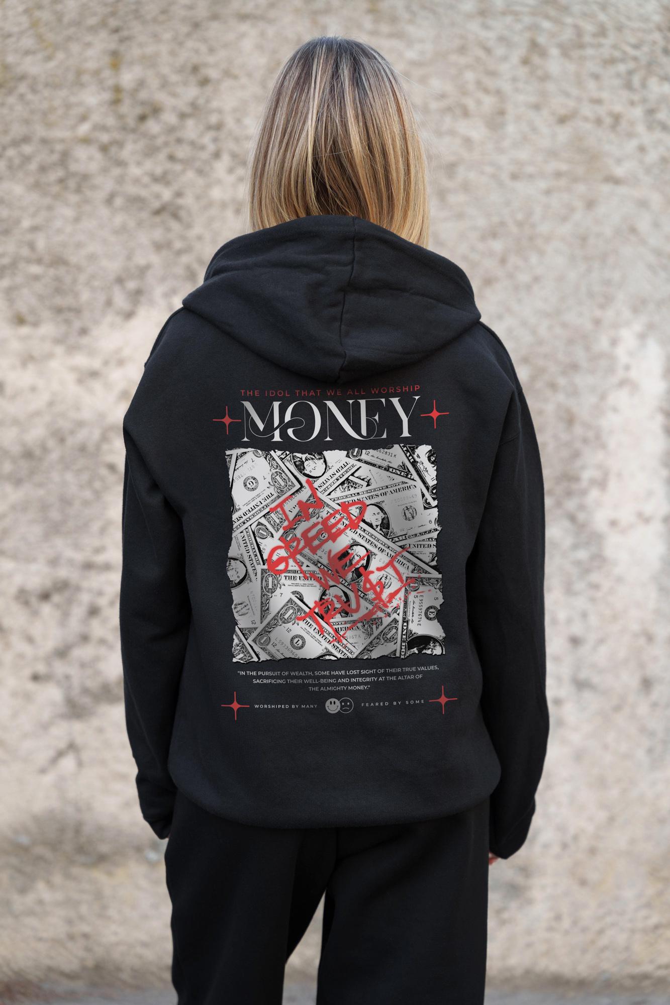 Худи-зип с принтом Without Money Grafity  Kane S/M Black (S/M8055842) - фото 10