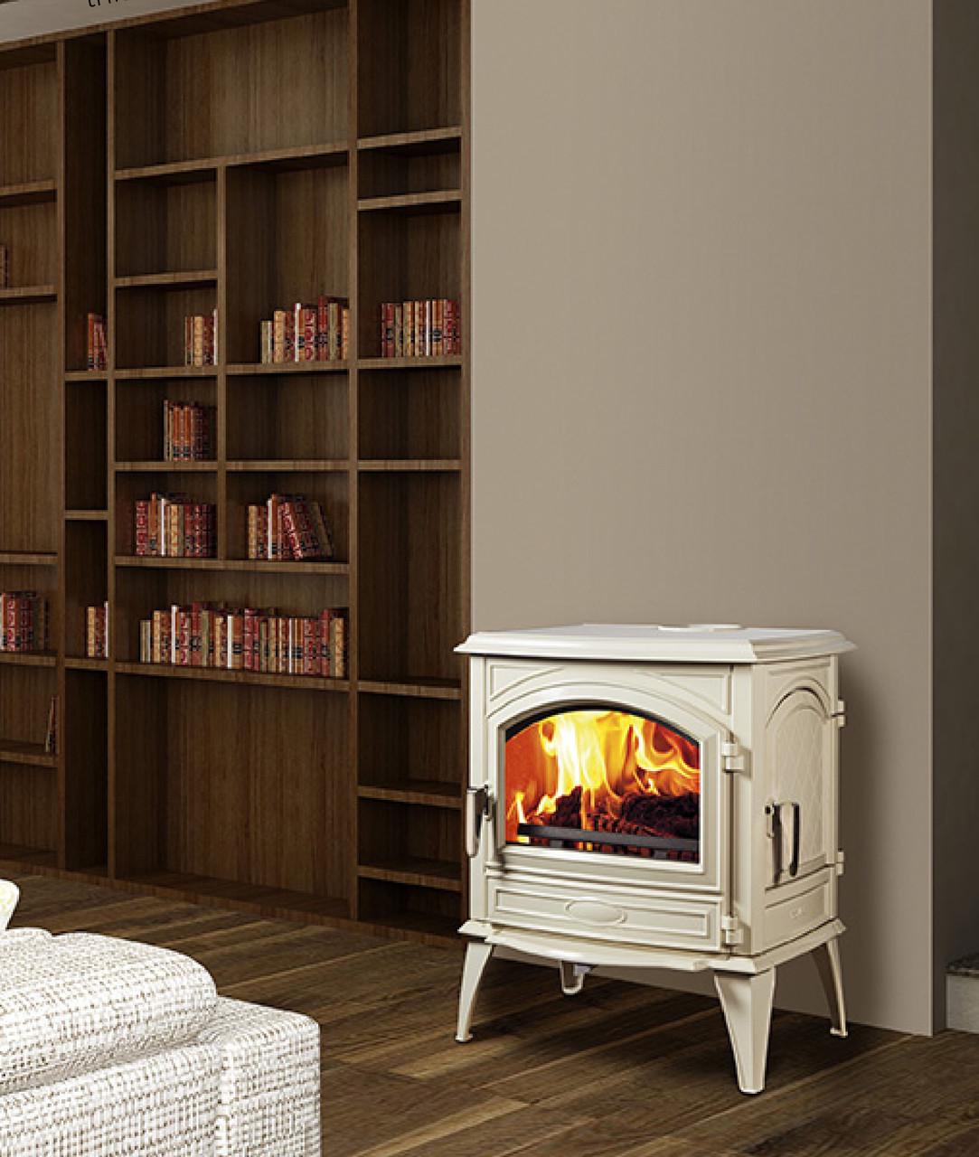 Піч-камін на дровах Dovre CLASSIC 640 WD/E8 зі зручними додатковими дверцятами 10 кВт Бежевий - фото 4