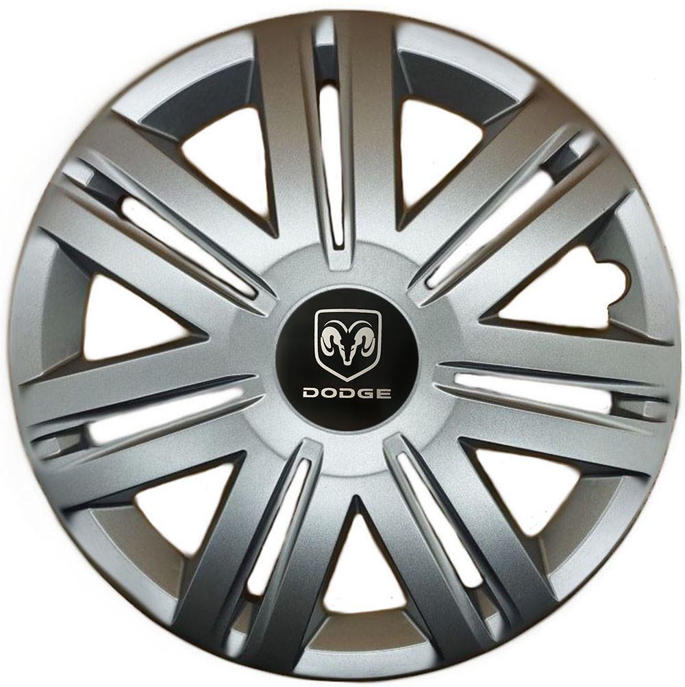Колпаки SJS 203 с логотипом Dodge 4 шт. R14 Серебряный (2654556038)