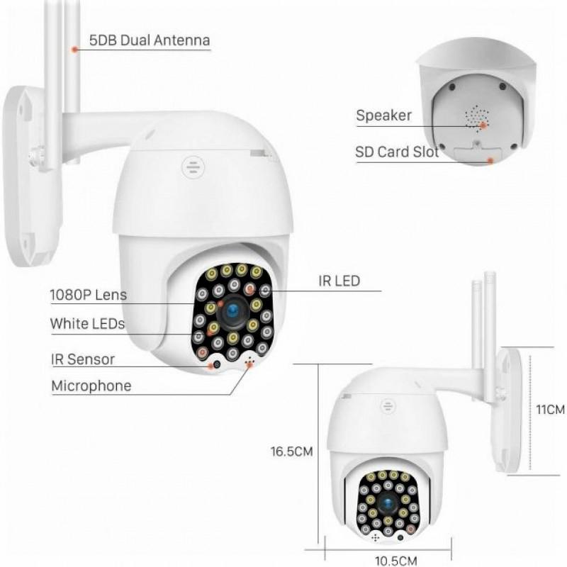 Камера видеонаблюдения уличная IP WiFi 2Mp P66 UKC 555G - фото 7