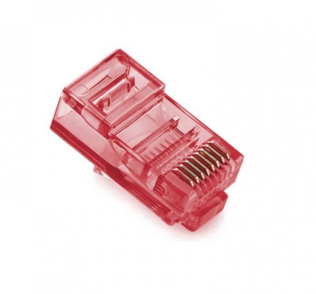 Конектор Ritar RJ-45 8P8C UTP Cat-5 Q100 в тубі 100 шт. Red (26739)