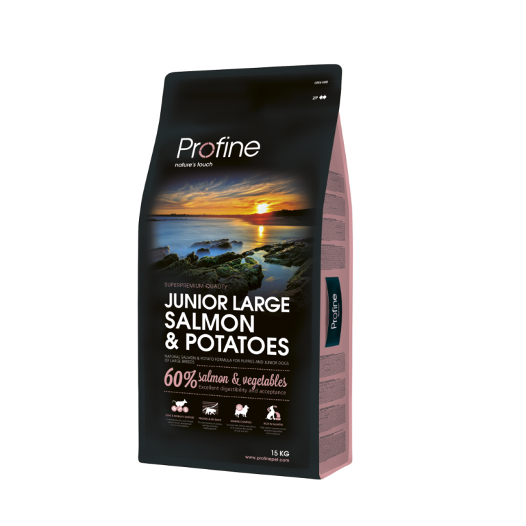 Корм для собак Profine Junior Large Breed Salmon с лососем и картофелем 15 кг