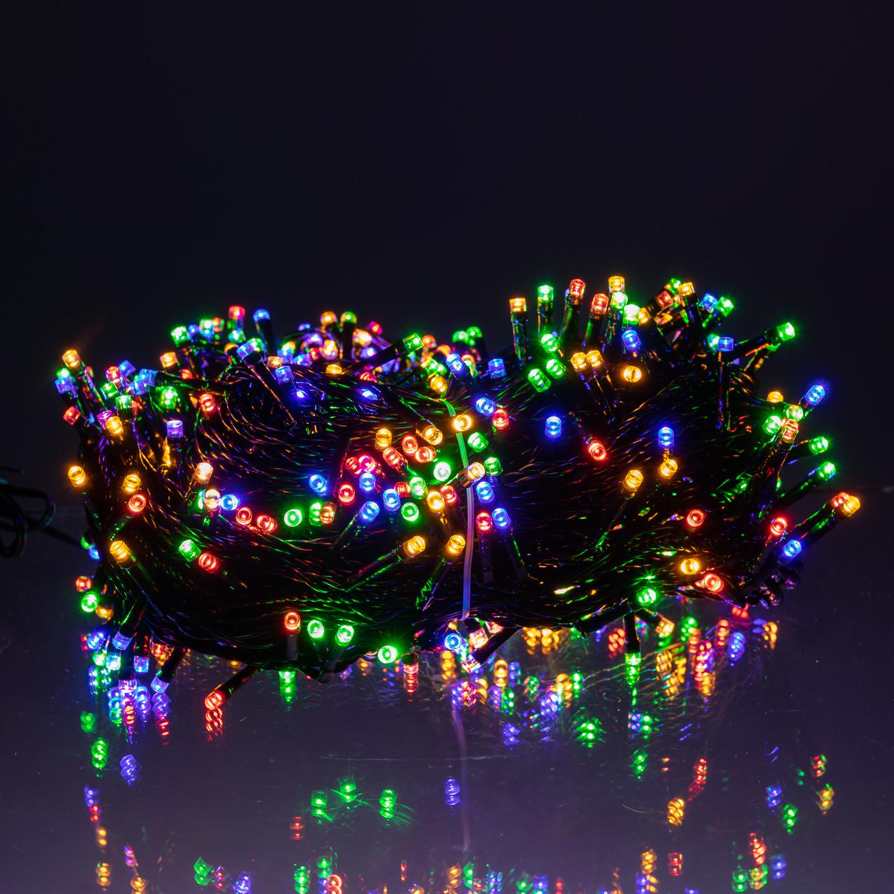 Гирлянда Нитка уличная 500 LED 50 м Черный/Разноцветный (CF500L50MBML)