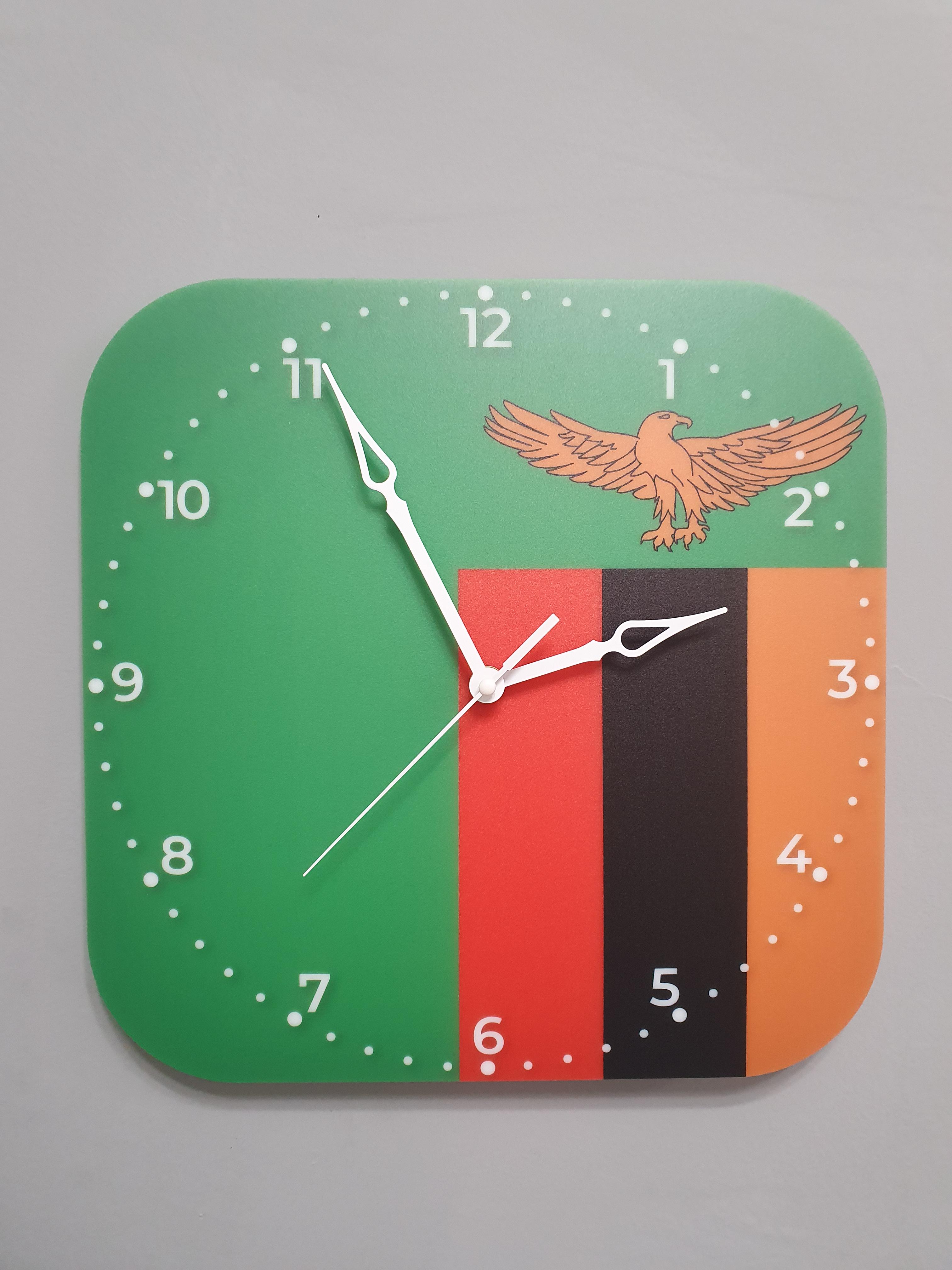 Часы настенные флаг Замбии (3829)