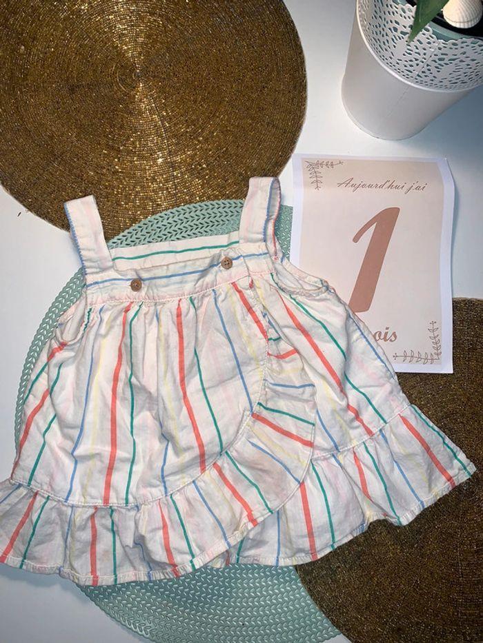 Топ PRIMARK у смужку 74 см Білий (6594003)