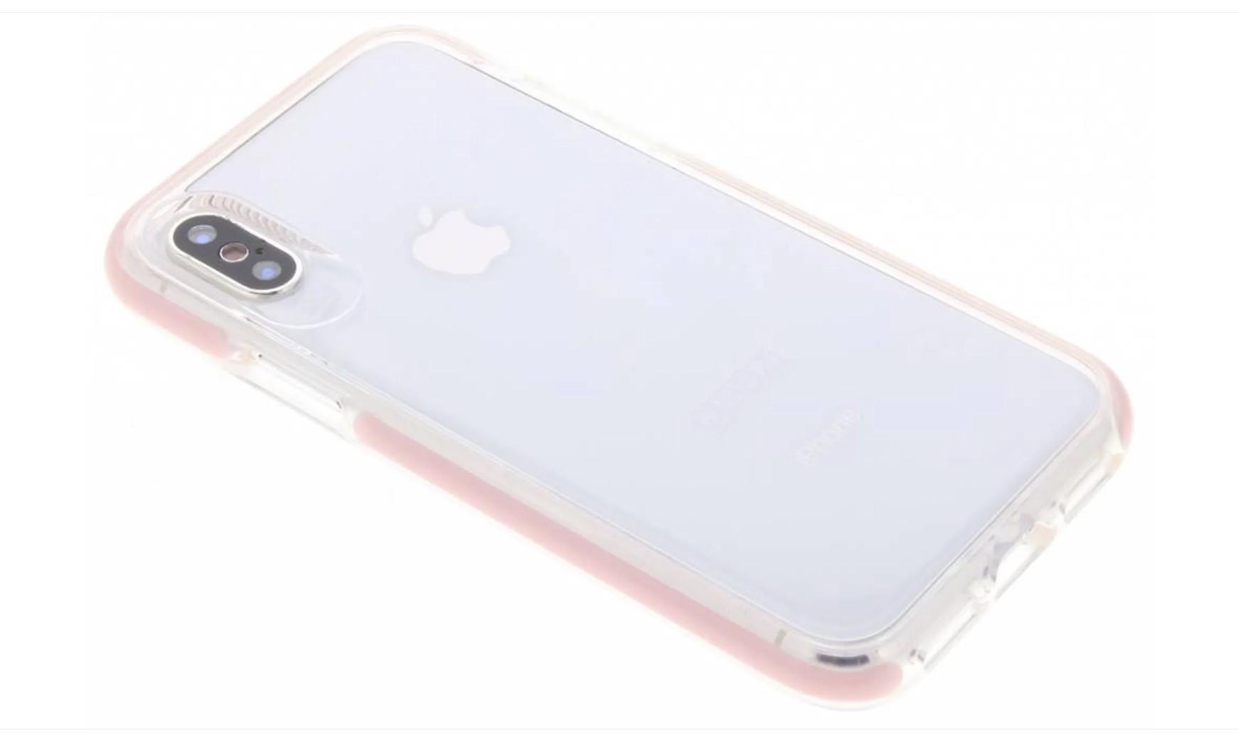 Фирменный противоударный чехол Gear4 Piccadilly Clear Rose D3O IP для iPhone X Xs - фото 8