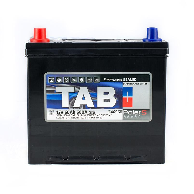 Акумулятор TAB Polar Japan 60 Ah/12V 1 плюс зліва