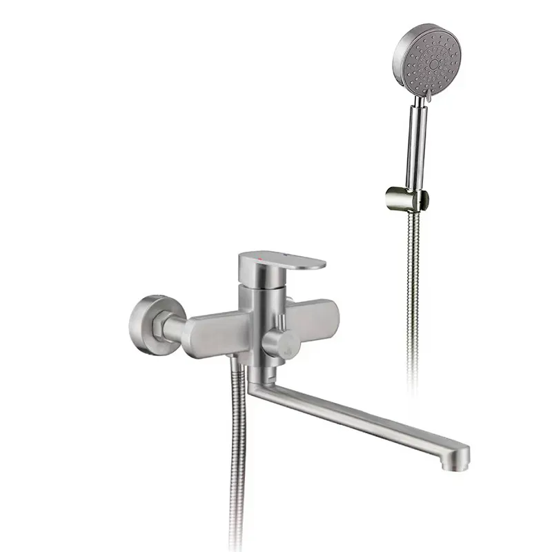 Смеситель для ванны Zerix LEB-006 Euro из нержавеющей стали SUS304 (ZX4808)