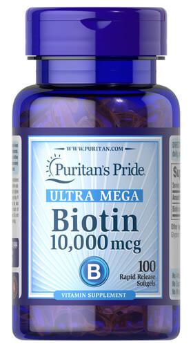 Биотин B-7 Puritan's Pride Biotin 10 000 mcg 100 softgel (51464)