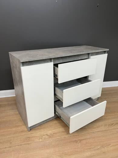 Комод для игрушек и одежды с ящиками 1100х750х400 мм Белый/Бетон (356356) - фото 3