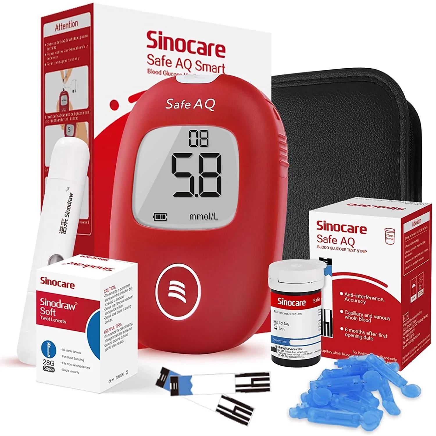 Глюкометр SINOCARE Safe AQ Smart + 50 тест-полосок (10081997) - фото 1