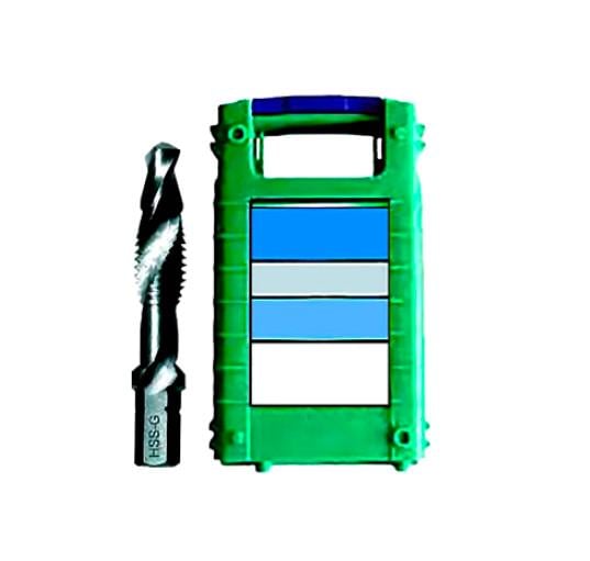 Набор комбинированных метчиков Heller HSS-G Quicbit М3-4-5-6-8-10 и битодержатель 27892 7 шт. (12921)