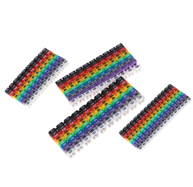 Набор цифр-маркеров УЕК №0-9 ø 2,0-5,5 мм 2x1,5-4x2,5-4,0 мм2 1000 шт. (DART.M1525)