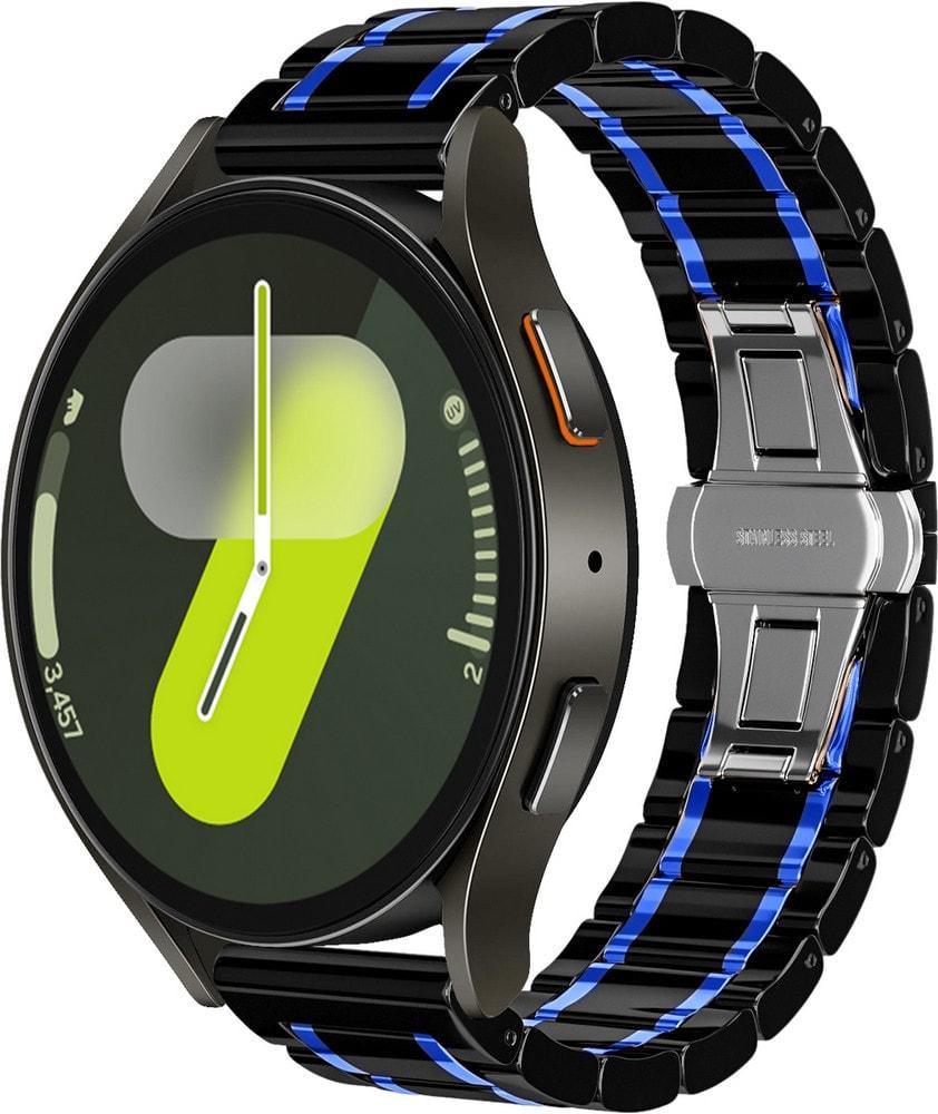 Ремешок керамический Ceramo для Galaxy Watch 7 Black Blue (37462-43) Ремешок керамический Ceramo для Galaxy Watch 7 Black Blue (37462-43)