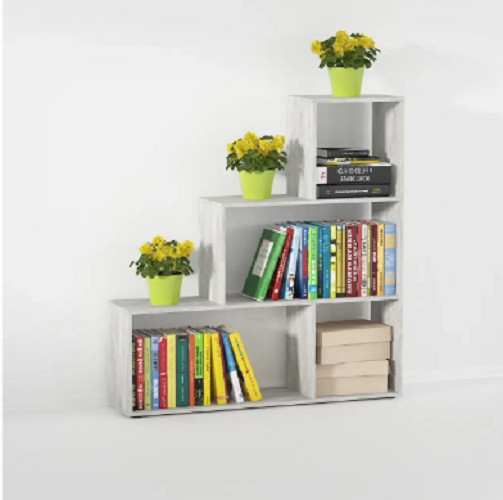 Стеллаж деревянный для книг и цветов Бетон (P75а) - фото 1 Стеллаж деревянный для книг и цветов Бетон (P75а) - фото 1