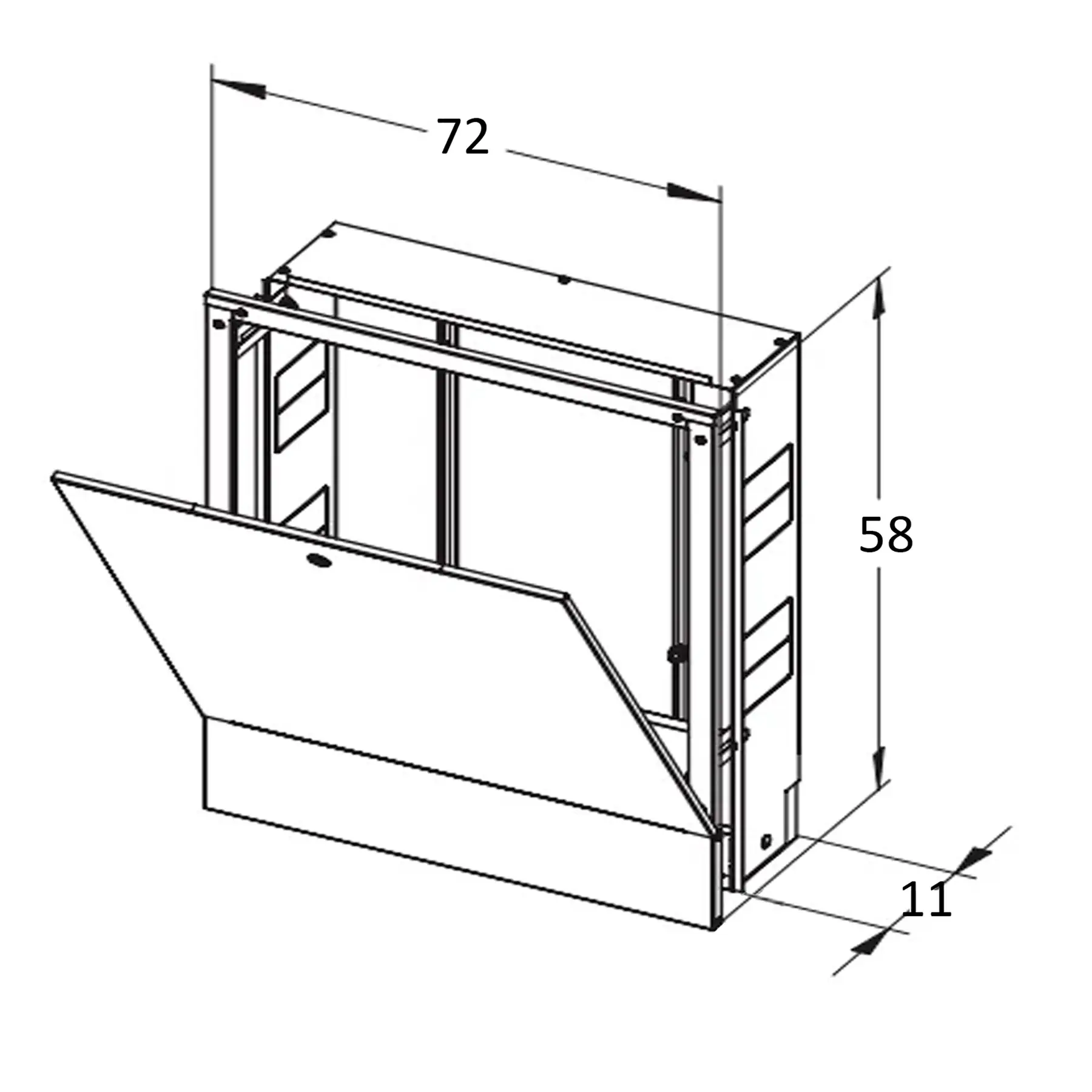 Колекторна шафа внутрішня ШКВ-03 720x580x110 мм (24384330) - фото 5