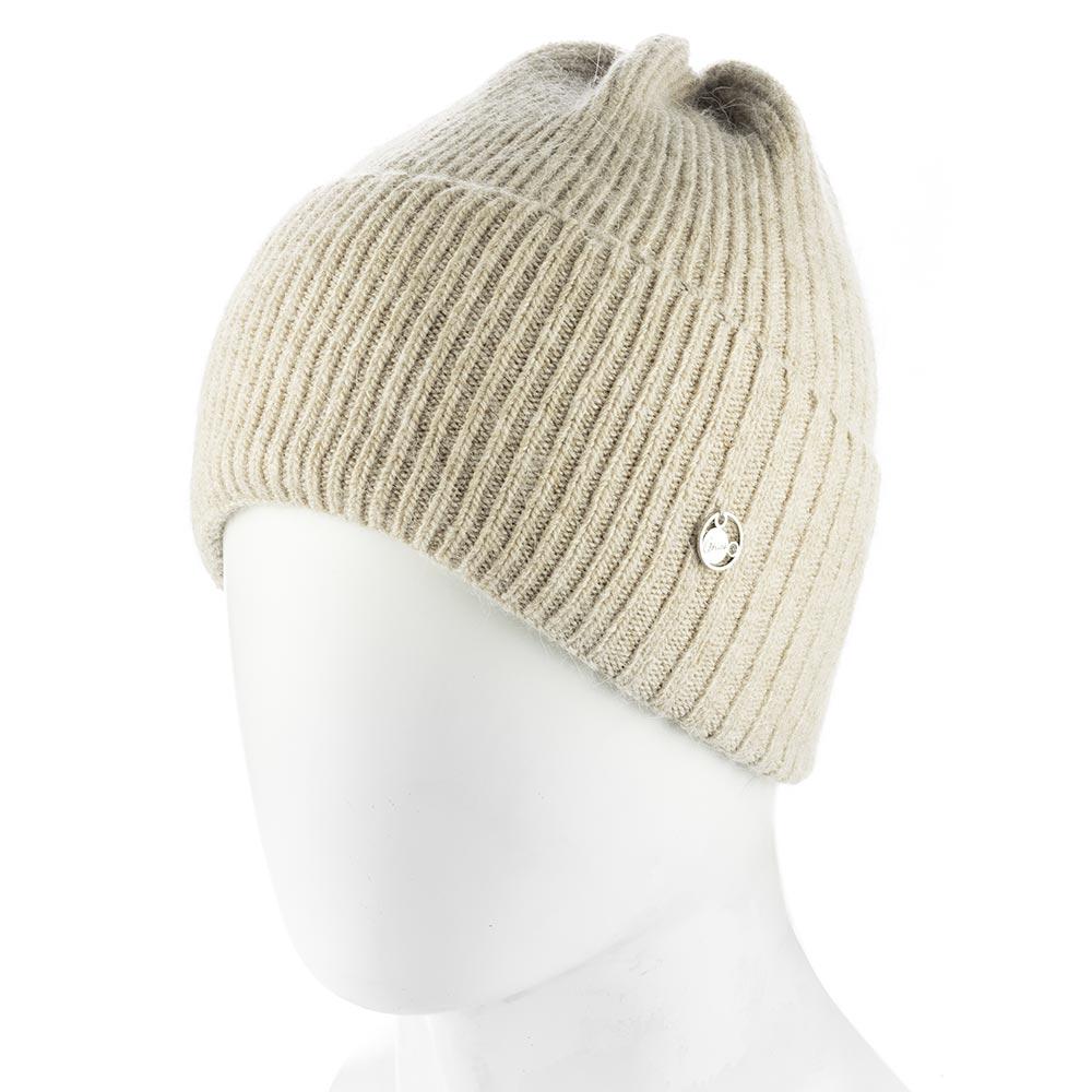 Шапка женская ангоровая сверху собрана Atrics WH909 утепленная флисом с отворотом Капучино - фото 1 Шапка женская ангоровая сверху собрана Atrics WH909 утепленная флисом с отворотом Капучино - фото 1