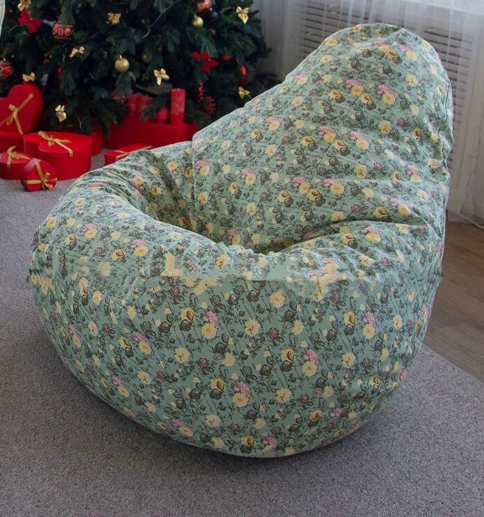 Крісло безкаркасне з квітковим принтом 130х100 см (89746158-Т) Різнокольоровий