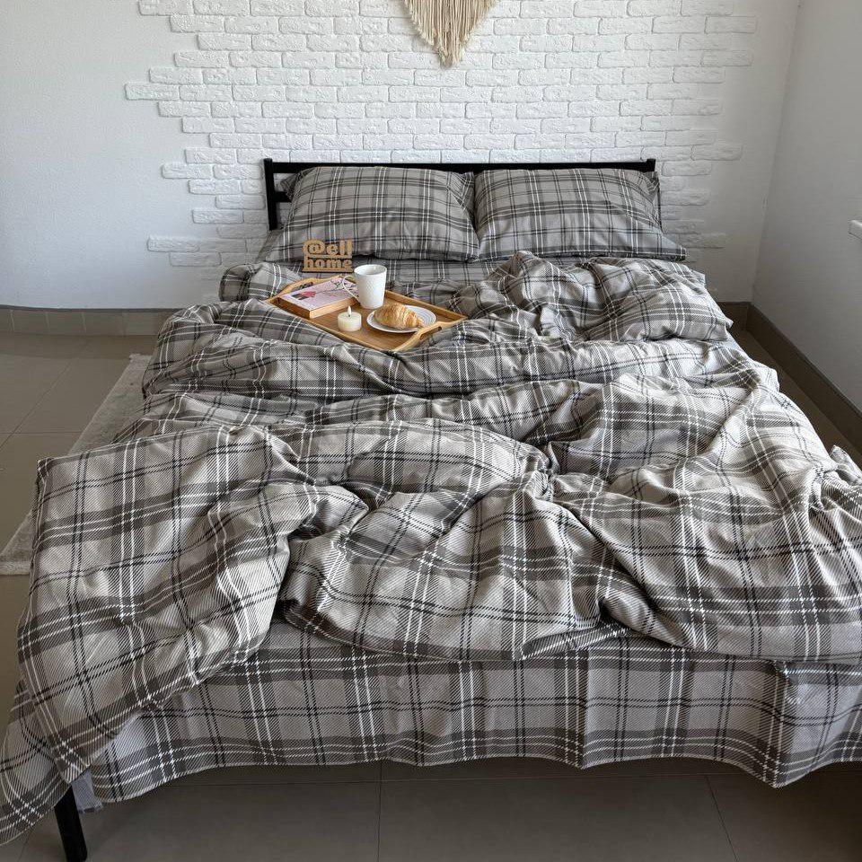 Комплект постільної білизни Ell Home фланель на резинці полуторний наволочки 50x70 см/70x70 см Scotland Сірий (29337802) - фото 4 Комплект постільної білизни Ell Home фланель на резинці полуторний наволочки 50x70 см/70x70 см Scotland Сірий (29337802) - фото 4