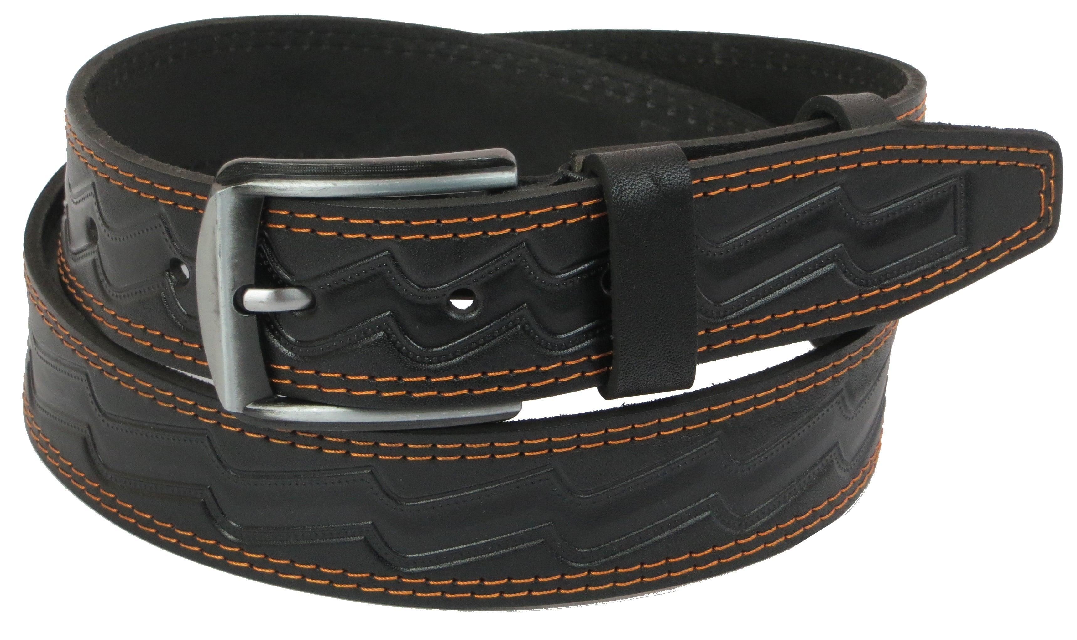 Ремень мужской Skipper кожаный Черный (1100-38)