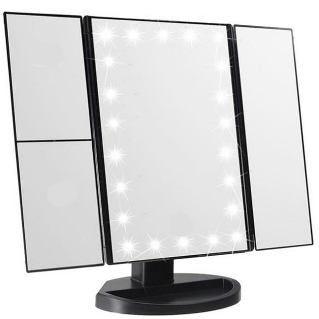 Дзеркало для макіяжу з підсвічуванням Led Mirror потрійне (1234) - фото 1