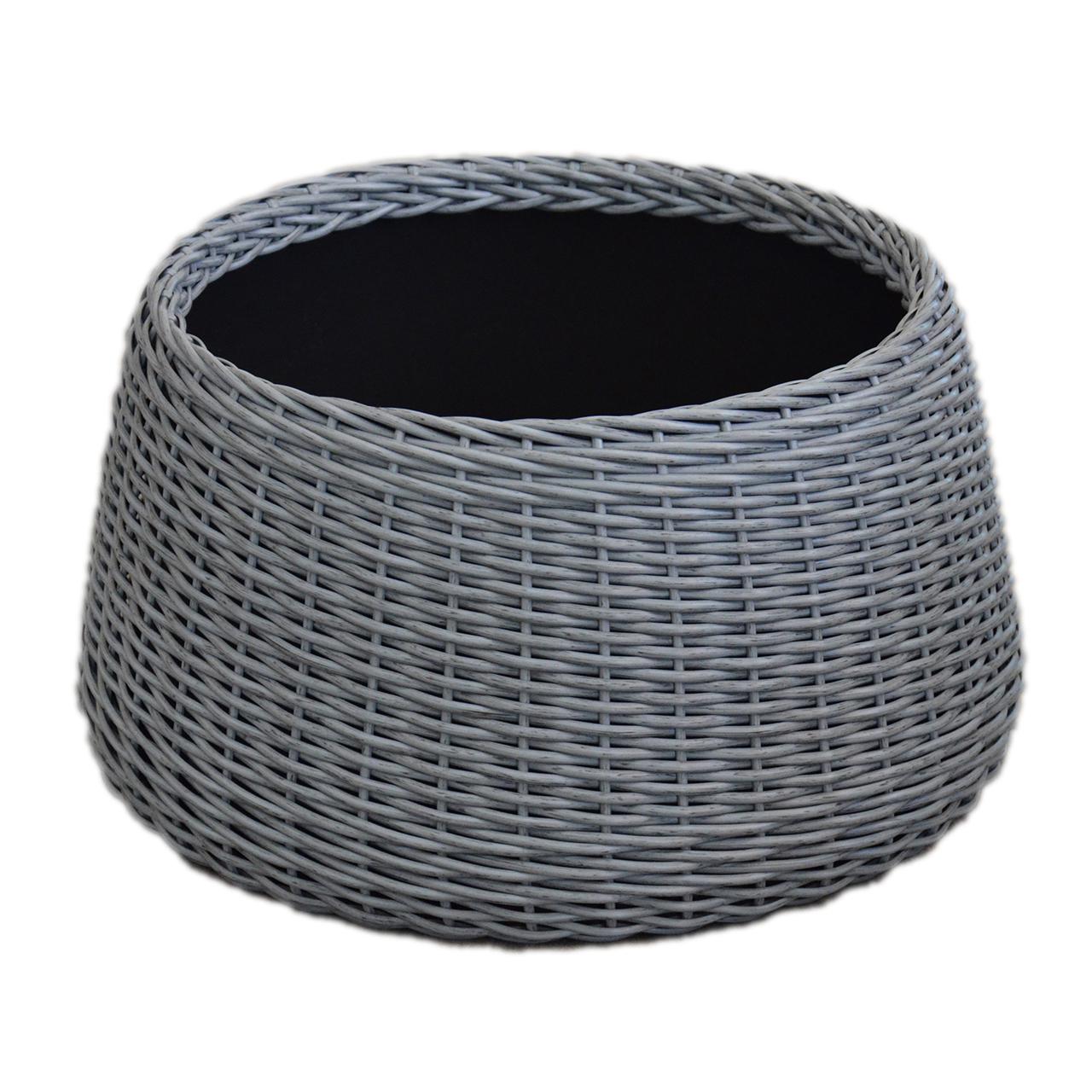 Подставка-юбка под елку плетеная из искусственного ротанга/ручной работы M Серый (23296109)