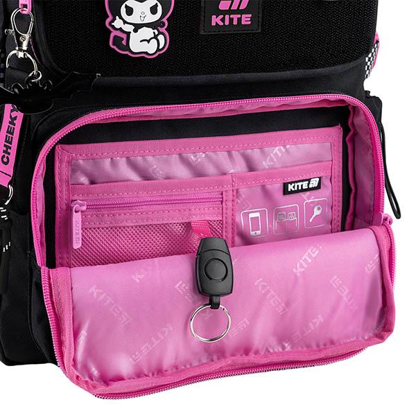 Рюкзак школьный KITE Kuromi 39х28х13,5 см Черный (ЦБ-00035086) - фото 4