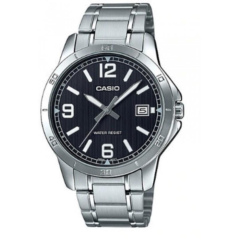 Наручний годинник чоловічий Casio MTP-V004D-1B2UDF d 41 мм Cрібний