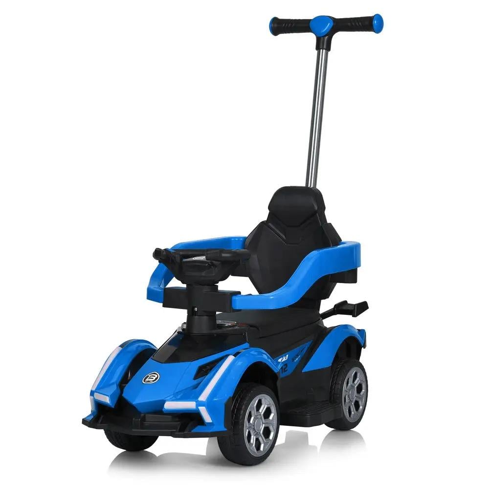 Автомобиль детский электрический 3в1 Bambi Racer M 5781EBLR-4 с родительской ручкой и пультом управления Голубой