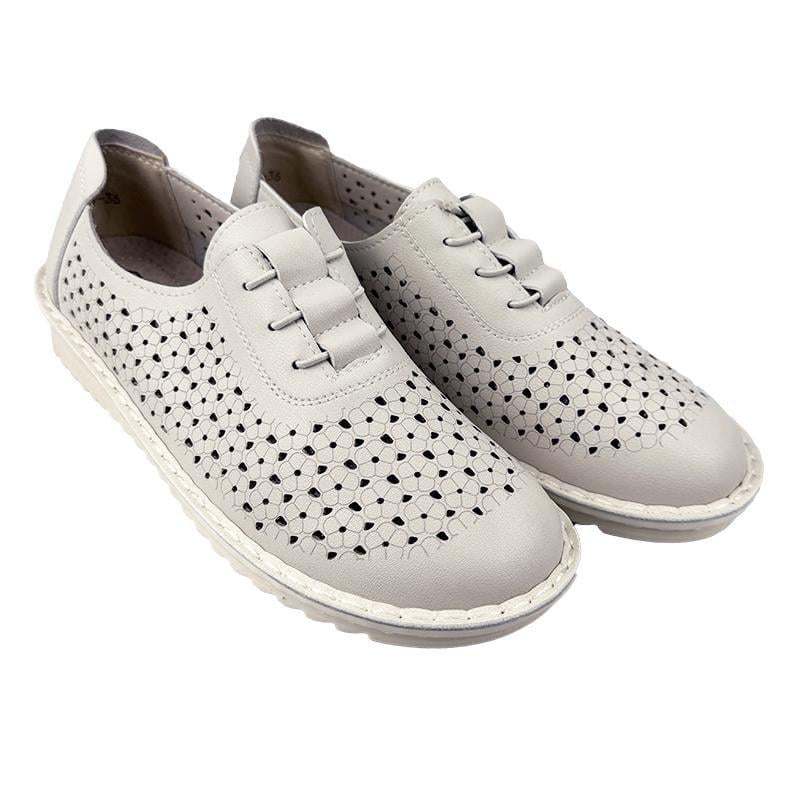 Мокасины женские перфорированная кожа 2029-3 р. 36 23 см Бежевый