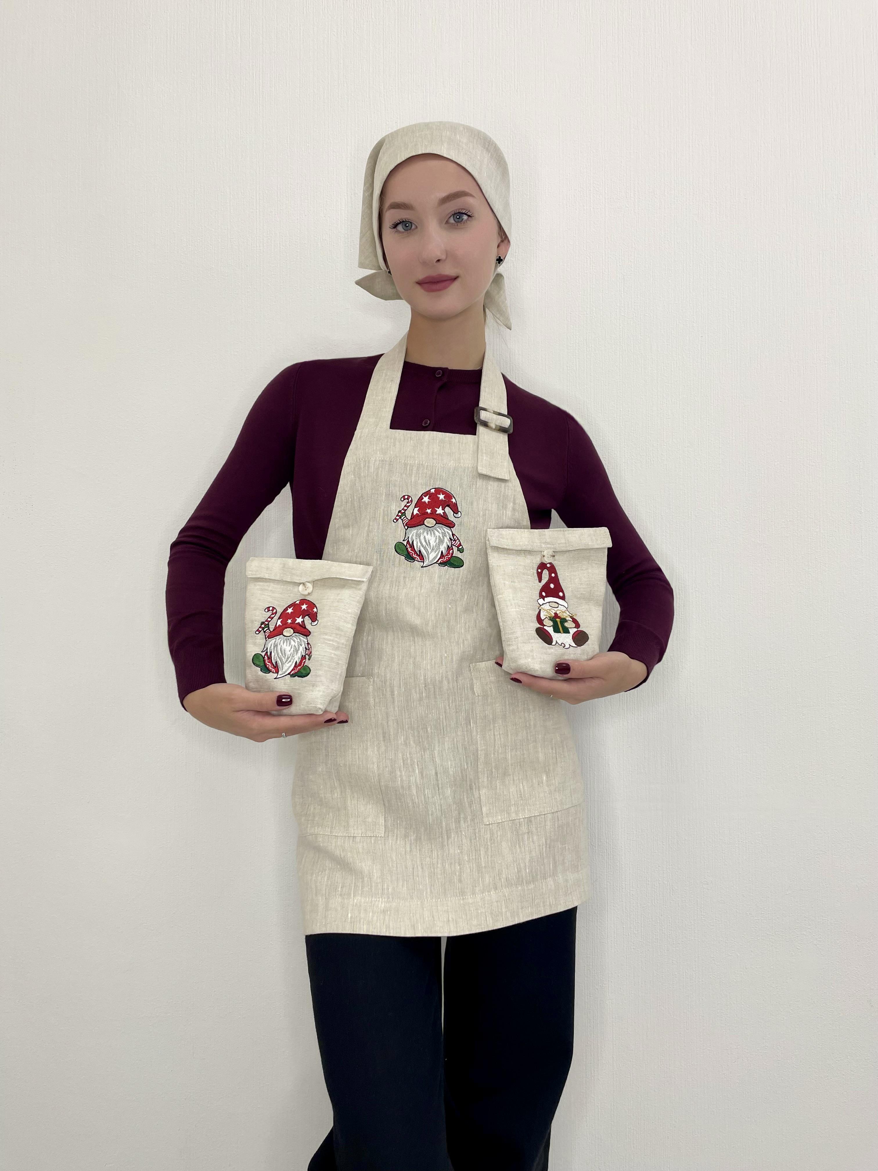 Подарочный мешочек с вышивкой Гном с конфетой 15х20 см (30837148) - фото 3 Подарочный мешочек с вышивкой Гном с конфетой 15х20 см (30837148) - фото 3