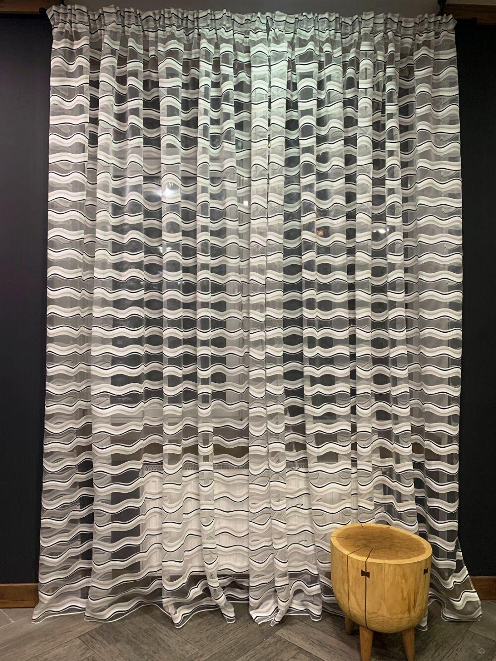 Гардины органза 2,8 м 2 шт. Бежевый (000074027)