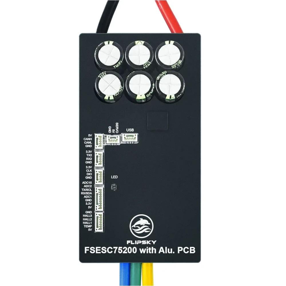 Контроллер Flipsky VESC 75200 84V 200А Single BLDC для колесных двигателей с датчиками Холла (00-00030255)