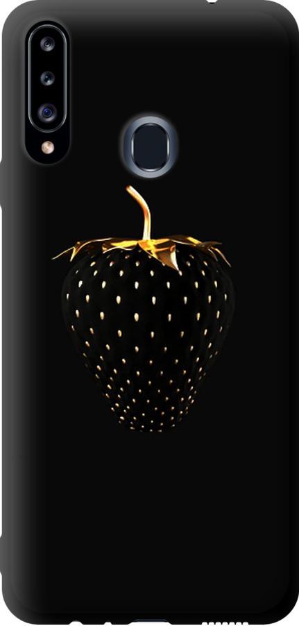Чехол на Samsung Galaxy A20s A207F Черная клубника (3585b-1775-42517)