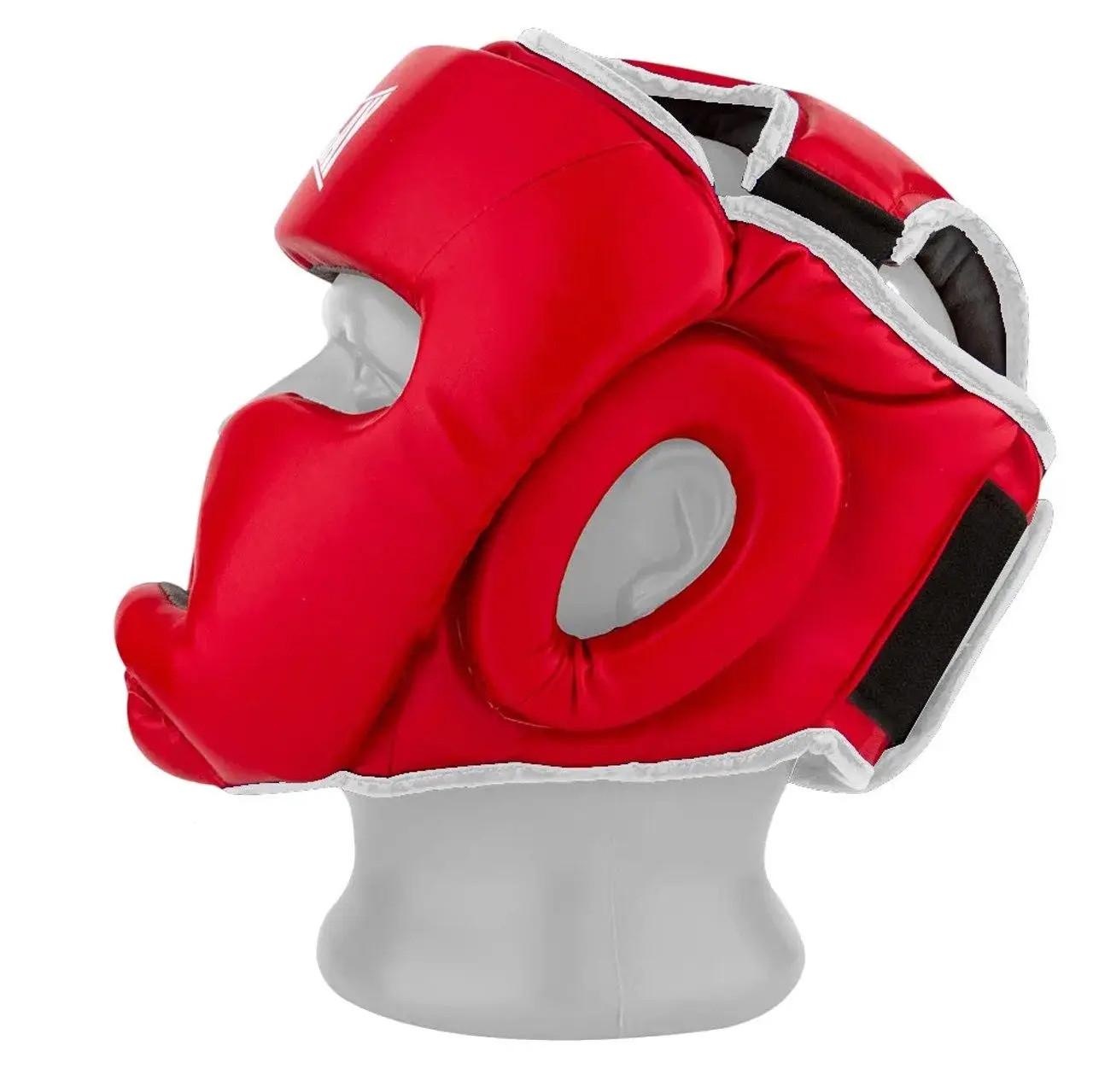 Боксерский шлем тренировочный PowerPlay 3068 PU Amara S Красный/Белый - фото 4 Боксерский шлем тренировочный PowerPlay 3068 PU Amara S Красный/Белый - фото 4