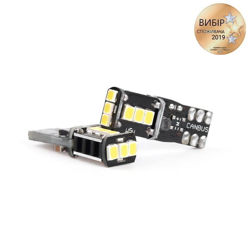 Лампа світлодіодна Carlamp Canbus з обманкою 9-24В 200Лм 6000К 3G9-T10 (W5W-W) - фото 2 Лампа світлодіодна Carlamp Canbus з обманкою 9-24В 200Лм 6000К 3G9-T10 (W5W-W) - фото 2