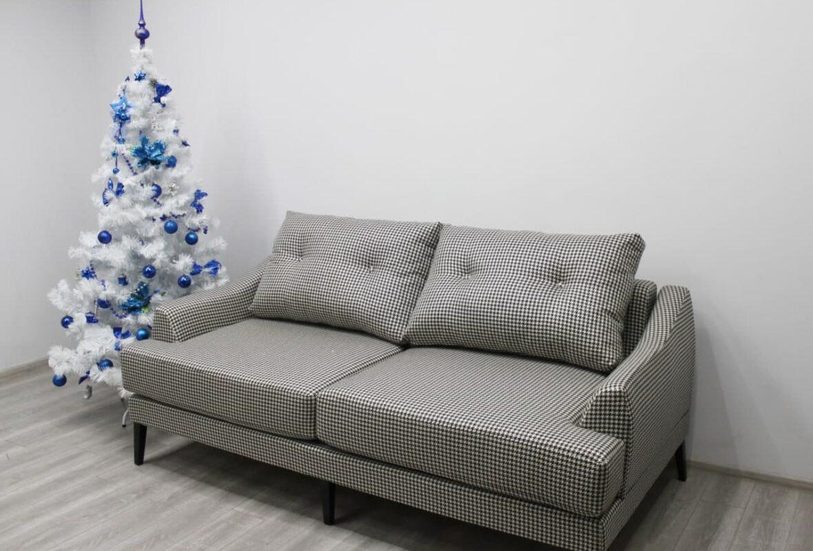 Диван нераскладной Шик Галичина Эден ортопедический Серый