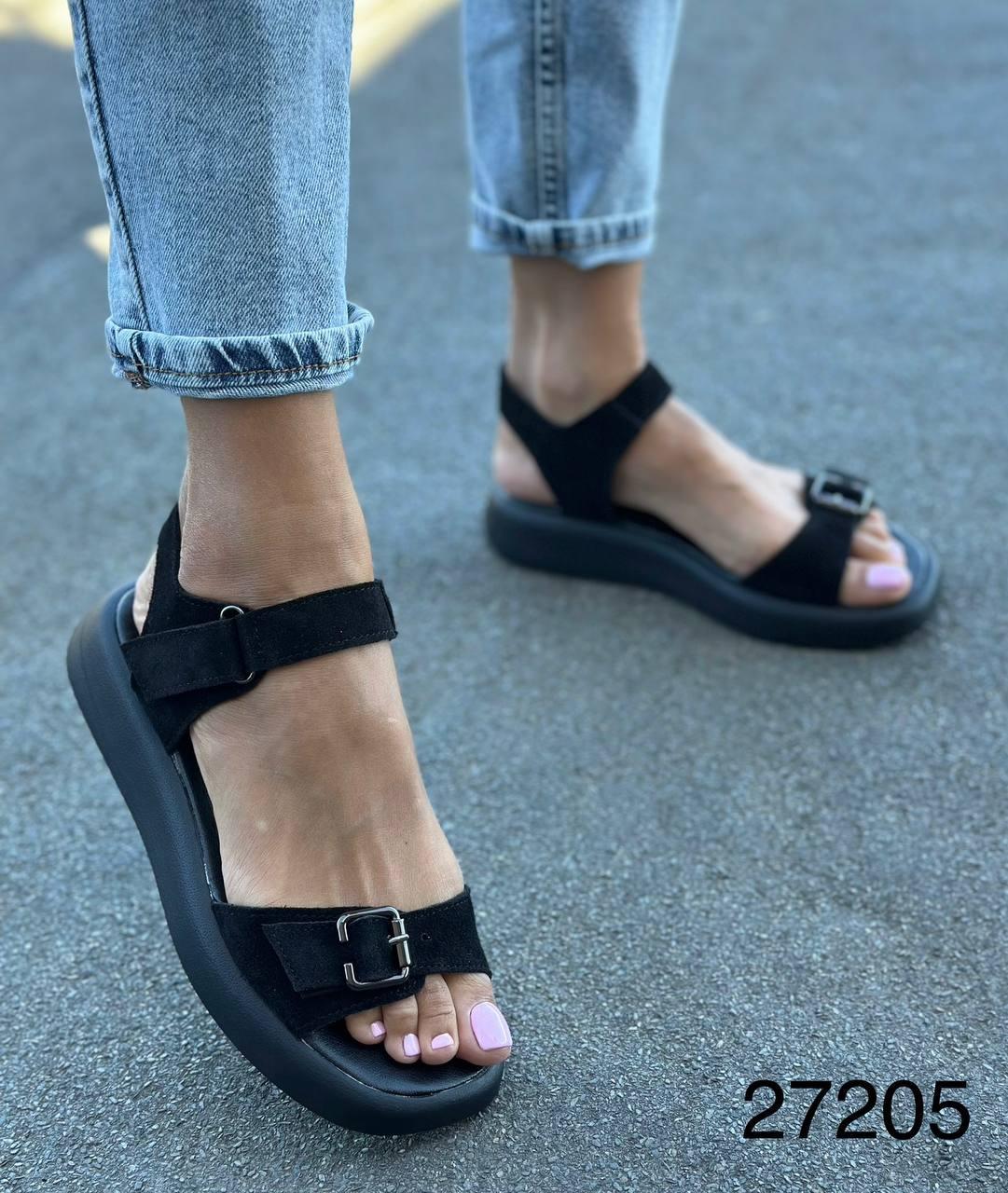 Босоножки женские премиум р. 36 Черный (27205) - фото 5 Босоножки женские премиум р. 36 Черный (27205) - фото 5