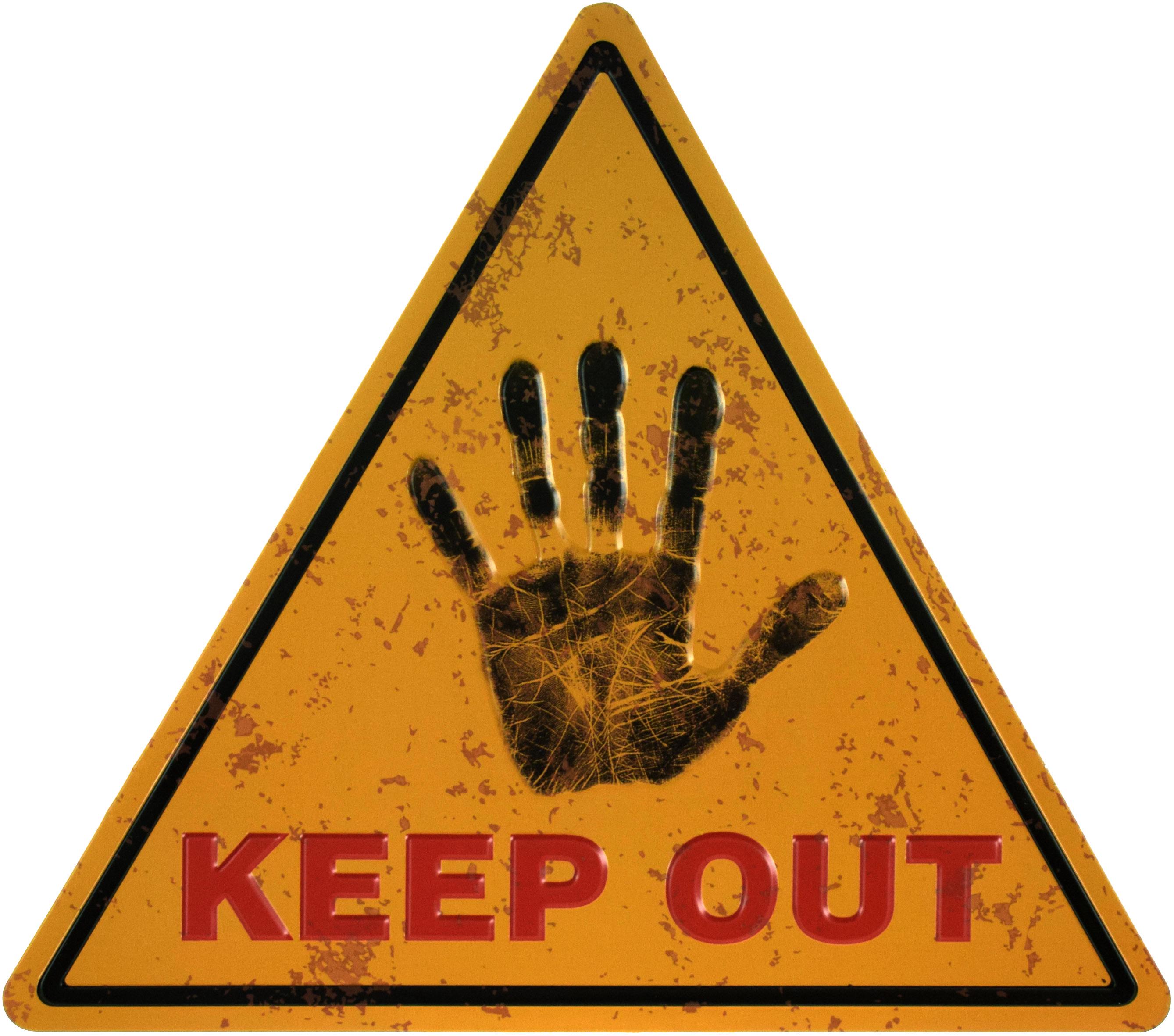 Табличка металева Не Заходити/Keep Out 30x34 см - фото 1 Табличка металева Не Заходити/Keep Out 30x34 см - фото 1