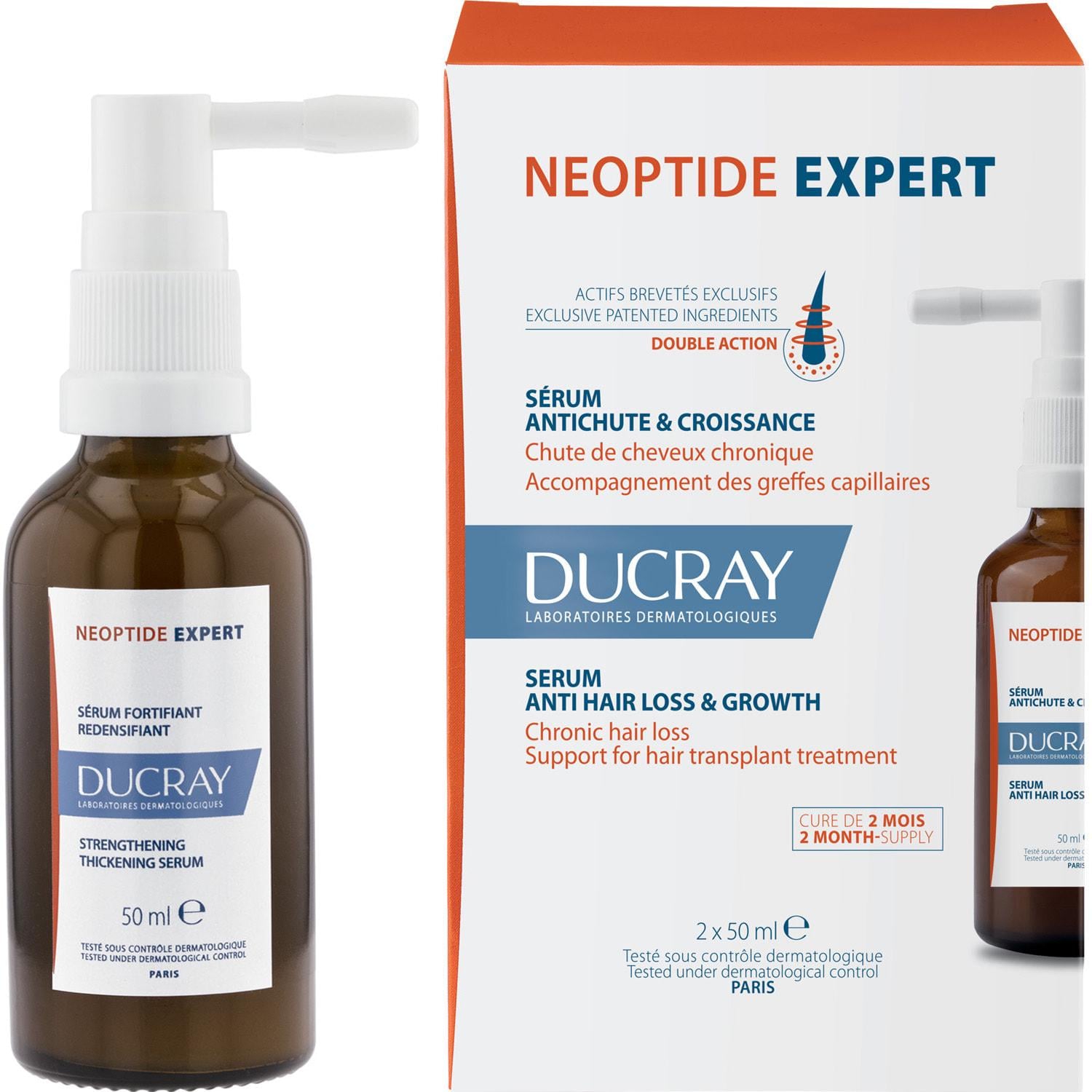 Сыворотка для волос DUCRAY Неопид биостимулирующий против хронического выпадения волос у женщин по 50 мл 2 шт. (1517725454) Сыворотка для волос DUCRAY Неопид биостимулирующий против хронического выпадения волос у женщин по 50 мл 2 шт. (1517725454)