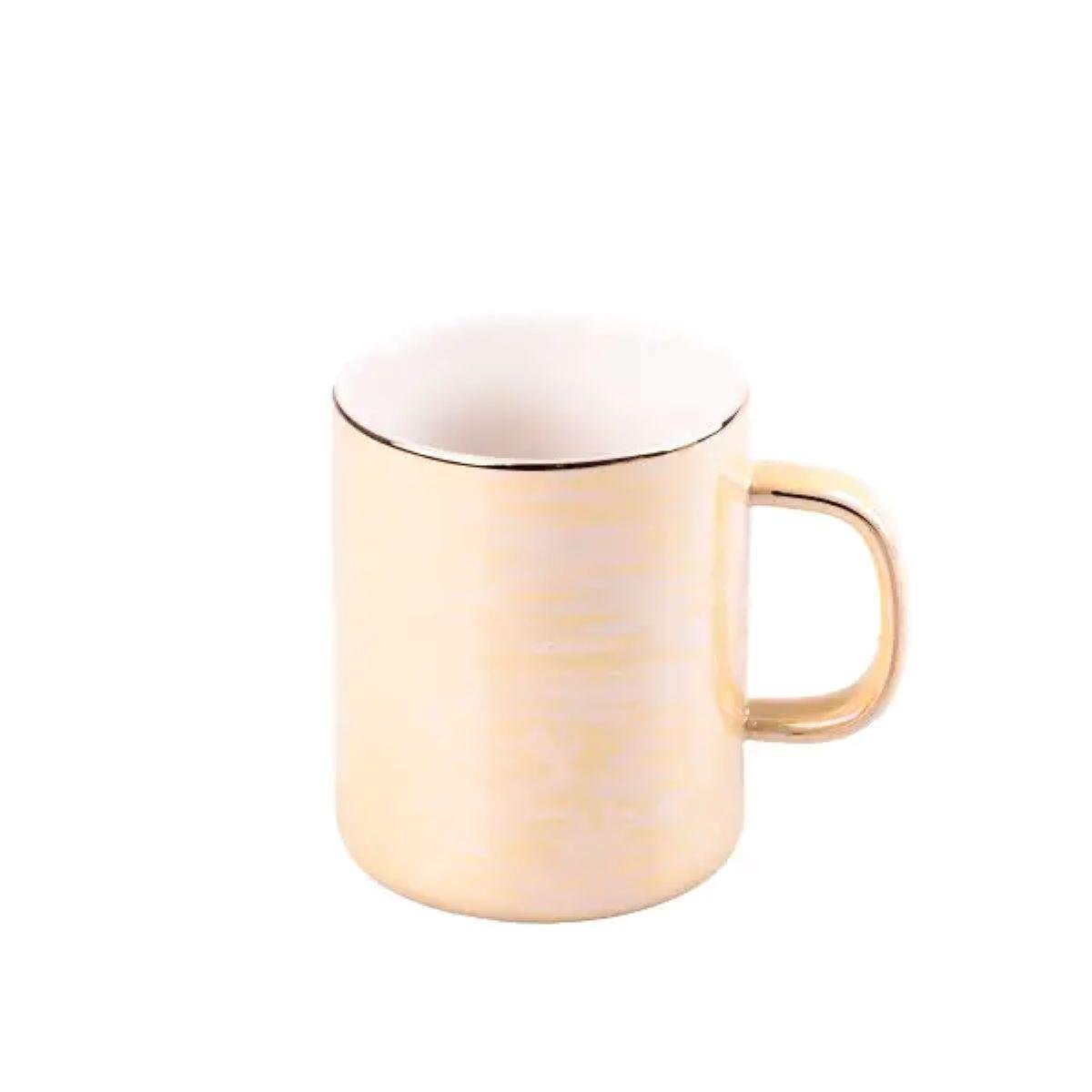 Чашка керамическая Light House в зеркальной глазури 420 мл Желтый (LG-20153)