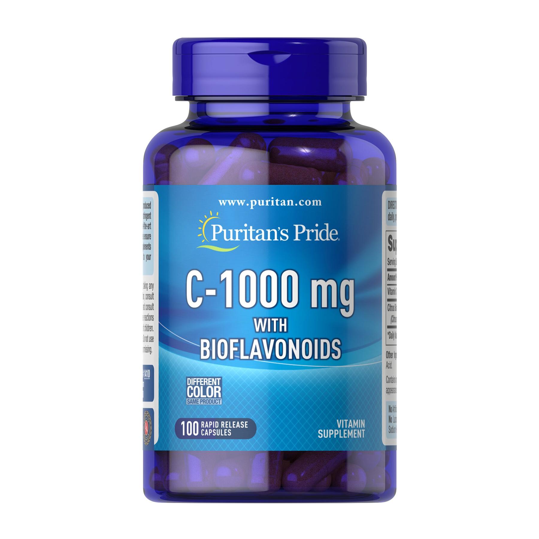 Вітаміни з біофлавоноїдами Puritan's Pride Vitamin C-1000 мг with Bioflavonoids 100 caps