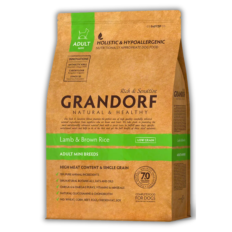 Корм для собак сухой Grandorf Ягненок и индейка для взрослых собак малых пород 1 кг (93101) - фото 1 Корм для собак сухой Grandorf Ягненок и индейка для взрослых собак малых пород 1 кг (93101) - фото 1