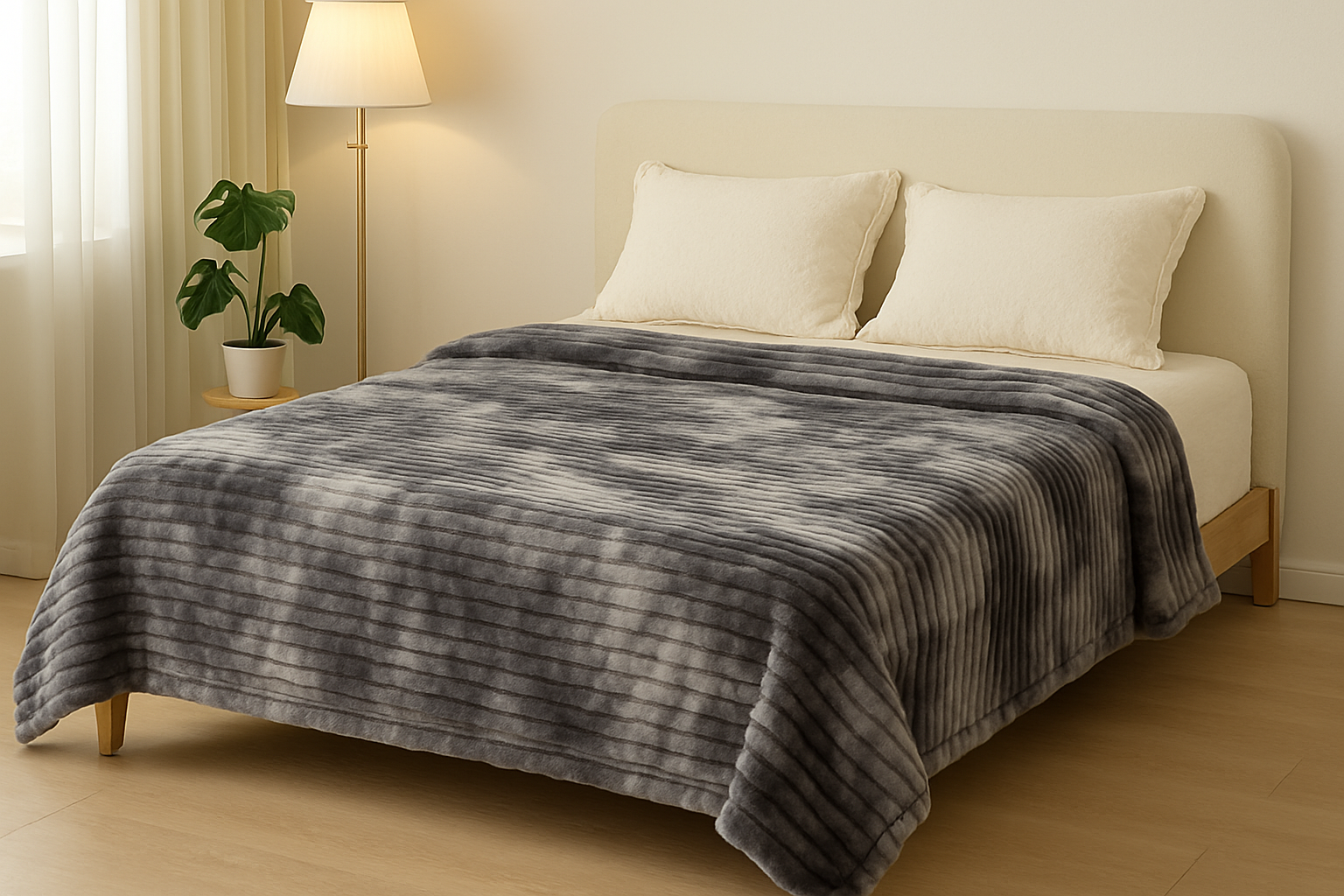 Плед флисовый полуторный Волна 160х210 см Серый (F-1-106-80/grey) - фото 3 Плед флисовый полуторный Волна 160х210 см Серый (F-1-106-80/grey) - фото 3