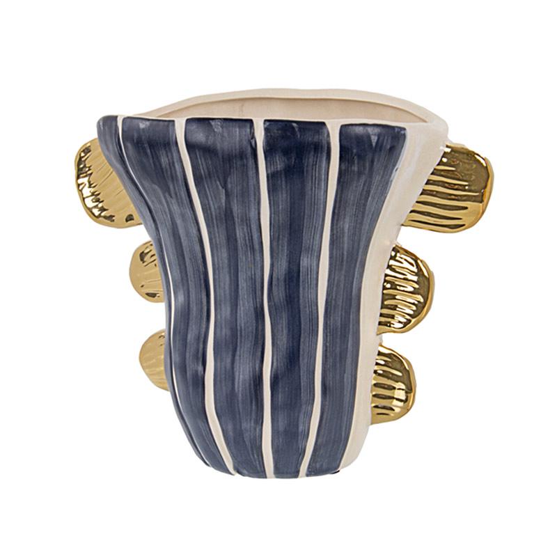 Ваза керамическая Lefard 23,8х13х20,5 см Синий (816-003) - фото 2