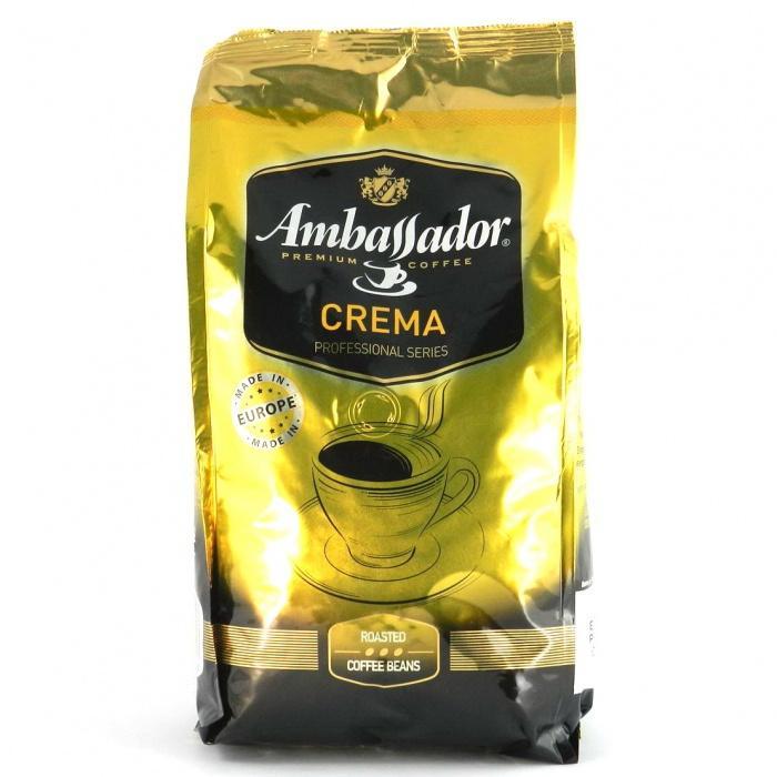 Кава в зернах Аmbassador CREMA Арабіка Робуста 1 кг