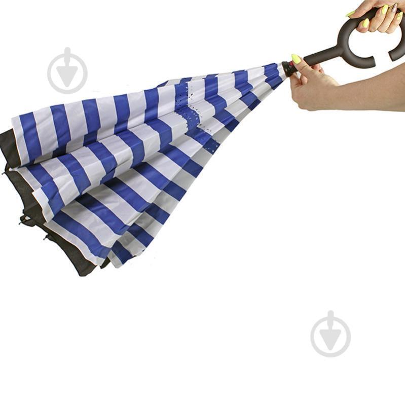Зонт наоборот Up-Brella Сине-белые полосы Зонт наоборот Up-Brella Сине-белые полосы