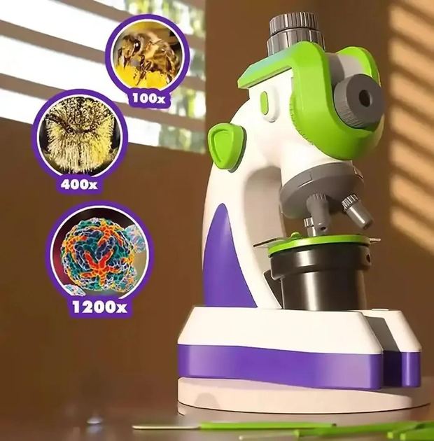 Мікроскоп дитячий цифровий для досліджень 100x/1200x (24849770) - фото 8 Мікроскоп дитячий цифровий для досліджень 100x/1200x (24849770) - фото 8