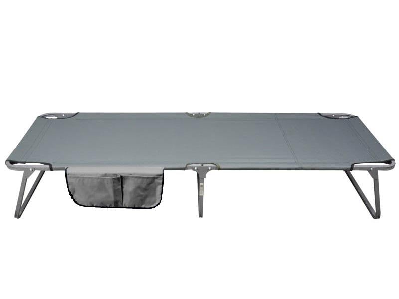 Раскладушка армейская Kompred OL574/2 на тканевой основе с карманом Серый (1890623265) Раскладушка армейская Kompred OL574/2 на тканевой основе с карманом Серый (1890623265)